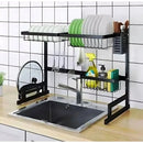 Escorredor de Cozinha Ajustável 65cm de Altura em Aço Inoxidável, Sem Fixação na Parede