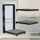 Organizador de Panelas e Tampas, Suporte Ajustável para Utensílios de Cozinha, Panela de Fritura, Preto 6022