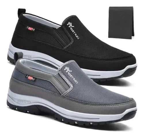 2 Paired Male Moccasin Orthopedic Tennis Kit + Wallet
