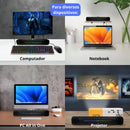 Mini Soundbar – Caixa de Som com Graves Potentes, Com Fio, para Smart TV, PC, Notebook, USB/P2