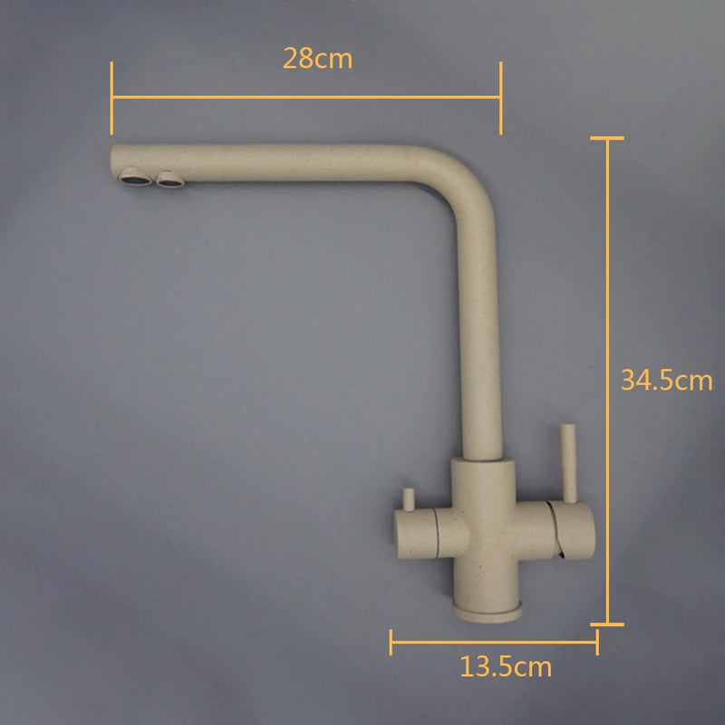 Torneira de Cozinha Preta com Filtro – Misturador de Água com Purificação para Cozinha, Água Potável Filtrada