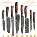 Faca Profissional Japonesa para Chef – Facas de Cozinha Santoku, Fatiar, Utilitária, Pão, Carne, Cutelo de Açougueiro, Aço Inoxidável