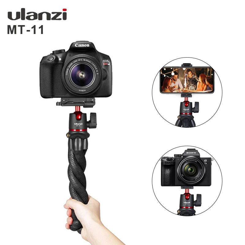 Tripé Portátil Versátil para Smartphone e Câmera DSLR