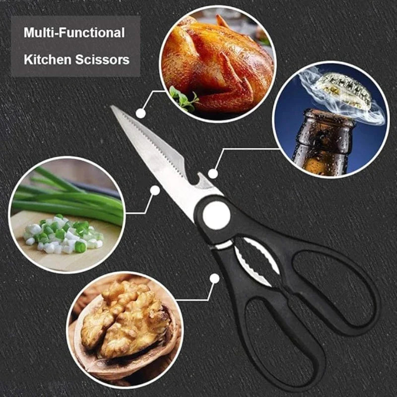Conjunto de Ferramentas 6 Peças – Facas Black Wave em Aço Inoxidável: Faca de Chef e Faca para Frutas