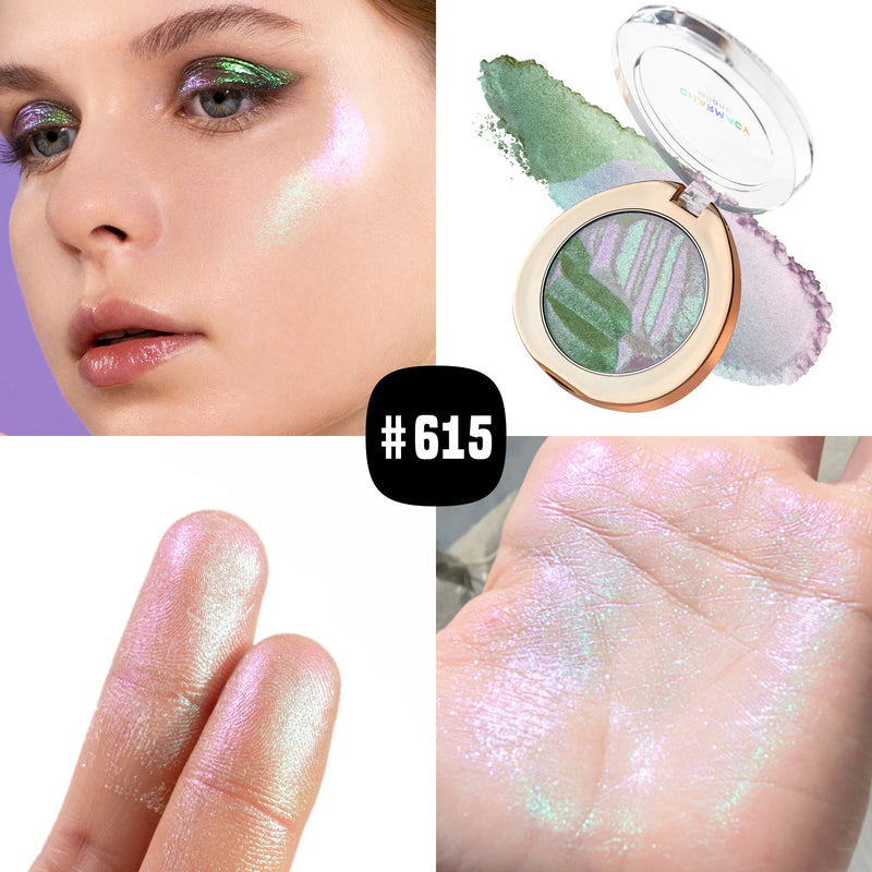 Iluminador Duocromo CHARMACY com Pigmento Glitter Multicor Longa Duração