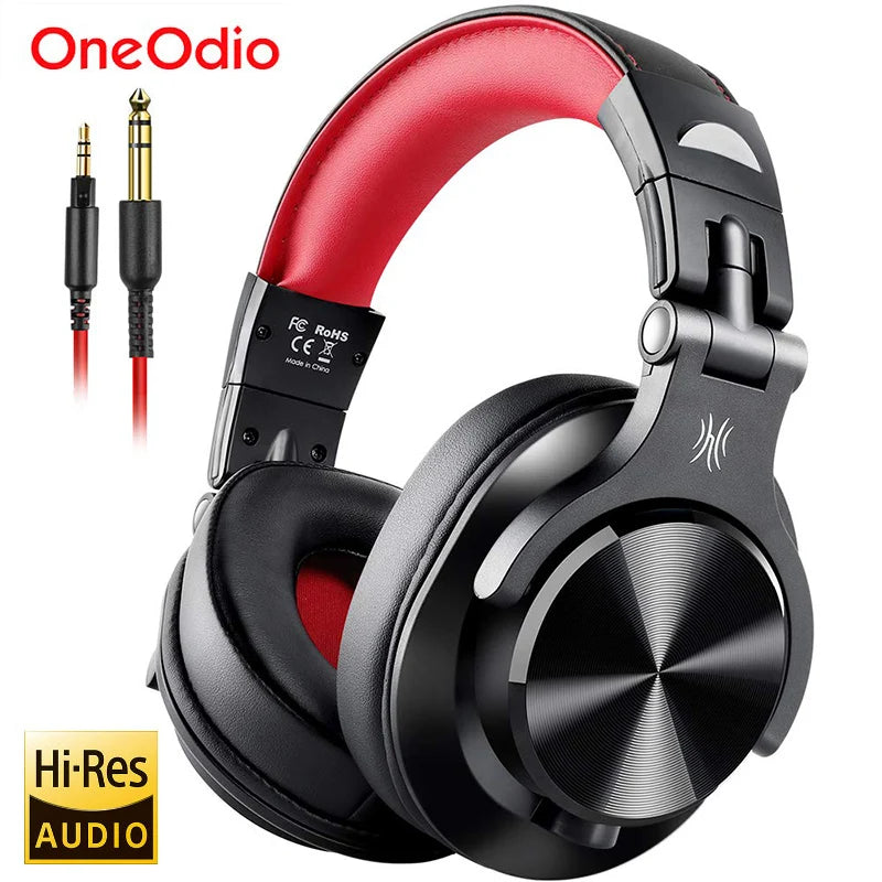 Fone de Ouvido Oneodio A71 Over Ear com Fio e Microfone Fones de Estúdio DJ Profissionais Monitoramento, Gravação e Mixagem Headset para Gaming