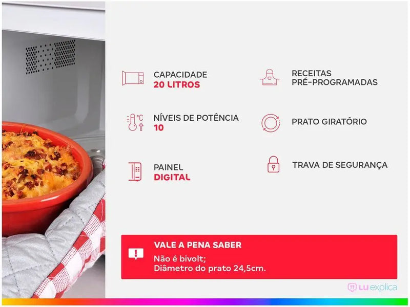 Micro-ondas Consul 20L Cinza - 220V