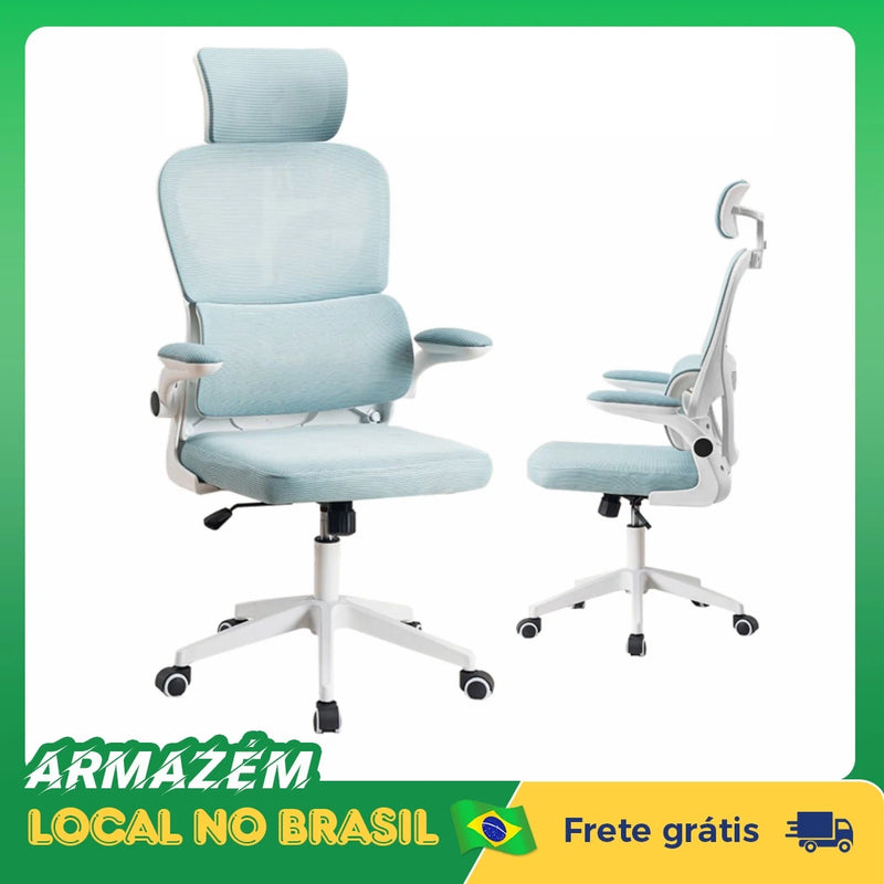 Cadeira de Escritório Ergonômica Python Fly Cadeira Móvel com Suporte Lombar para Casa Cadeira Gamer Móveis com Apoio de Braço 3D