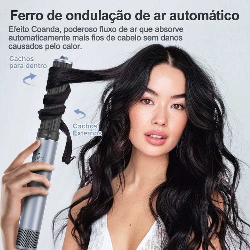 Gokoco S1 Pro Secador de Cabelo 5 em 1 Versátil Cabeça de Alisamento Magnética Pente Modelador de Cachos