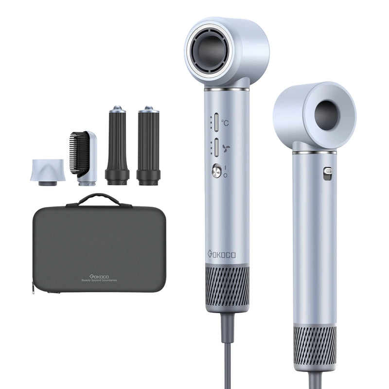 Gokoco S1 Pro Secador de Cabelo 5 em 1 Versátil Cabeça de Alisamento Magnética Pente Modelador de Cachos