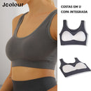 Top Esportivo Feminino – Poliamida Respirável, Sem Costura, Curto, Com Amarração, Lingerie Feminina
