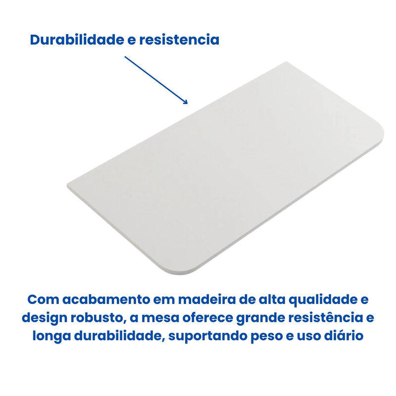 Mesa de Parede Dobrável Bemfix Branca 100x41cm em MDP