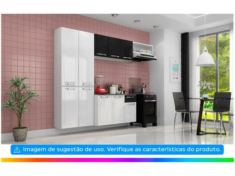 Cozinha Compacta Itatiaia Amanda Aço – 10 Portas e 1 Gaveta com Balcão