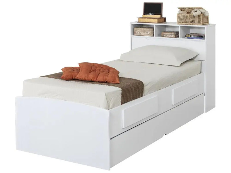 Cama Solteiro com Baú 2 Gavetas Cama Auxiliar