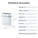 Lixeira automática com sensor, lixeira de banheiro, lixeira automática para cozinha, lixeira inteligente com sensor de 12L