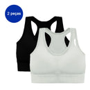 2 Peças Sutiã Esportivo Sem Costura Respirável Push Up Antichoque Feminino Top Cropped Sutiã Esportivo Roupa Íntima Esportiva
