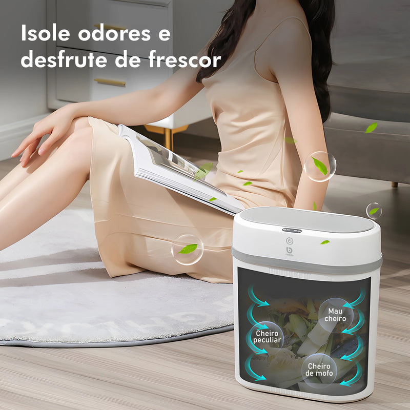 Lixeira automática com sensor, lixeira de banheiro, lixeira automática para cozinha, lixeira inteligente com sensor de 12L