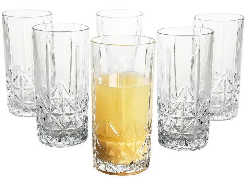 Conjunto de 6 Copos de Vidro 350ml Haus