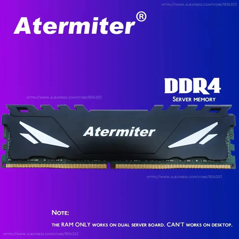 Kit Placa-mãe Atermiter X99 D4 com Xeon E5 2680 V4 LGA2011-3 + Memória 32GB (2x16GB) DDR4 3200MHz REG ECC
