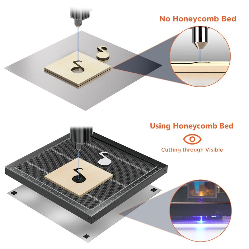 ACMER Cama de Colmeia Mesa de Trabalho Universal Proteção de Mesa Material de Fixação para Máquina de Gravação a Laser 400*400mm 500*500mm