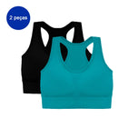 2 Peças Sutiã Esportivo Sem Costura Respirável Push Up Antichoque Feminino Top Cropped Sutiã Esportivo Roupa Íntima Esportiva