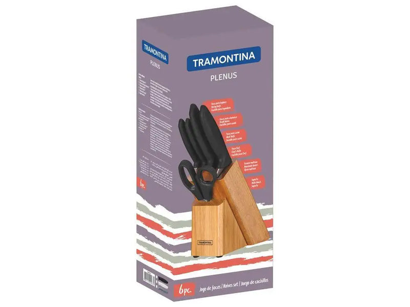 Jogo de Facas com Cepo – 6 Peças, Tramontina