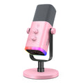 Microfone Dinâmico FIFINE USB/XLR com Controle de RGB/Entrada para Fone de Ouvido/Mute, Microfone para PC Gaming, Gravação e Streaming AmpliGame-AM8