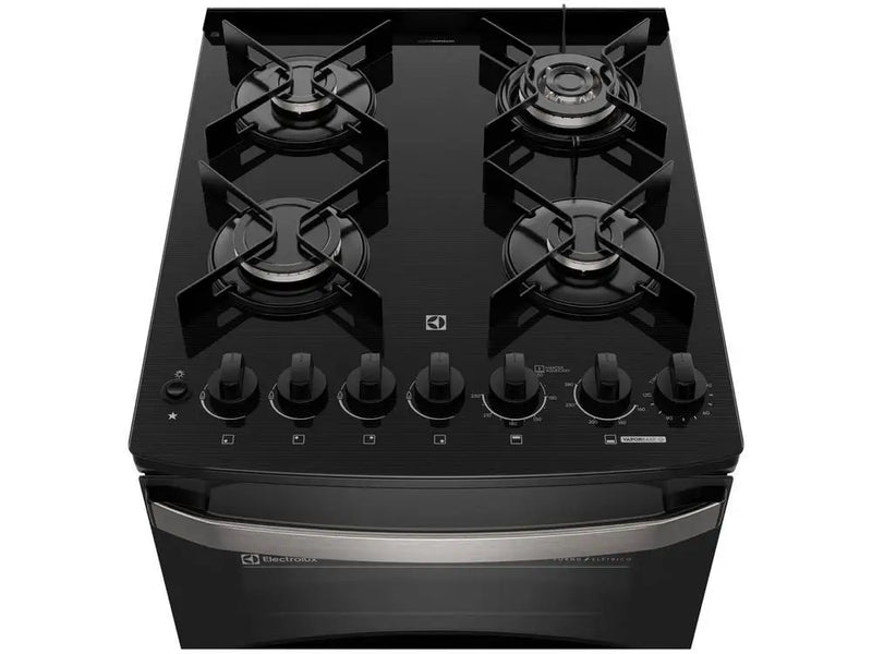 Fogão Electrolux 4 Bocas Preto com Mesa de Vidro