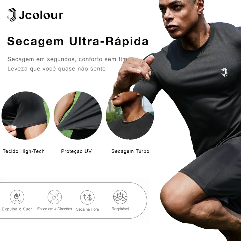 Camisa Esportiva Masculina, Camisa de Corrida de Secagem Rápida, Camisa de Futebol Respirável, Roupas Esportivas, Camiseta