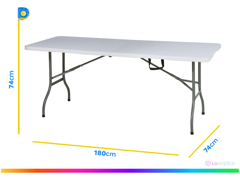 Mesa Dobrável Multifuncional Otello DOB-BR2 1,80m