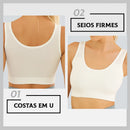 Top Esportivo Feminino – Poliamida Respirável, Sem Costura, Curto, Com Amarração, Lingerie Feminina