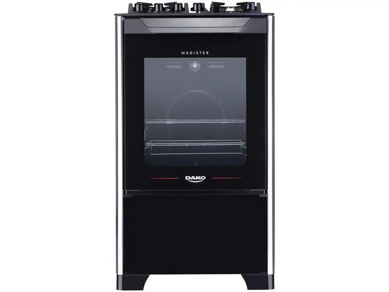 Fogão Dako Magister 4 Bocas Preto com Mesa de Vidro - Bivolt