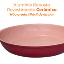 Conjunto de Panelas Cerâmicas Siena Wine Antiaderente para Indução 5 Peças – Home View