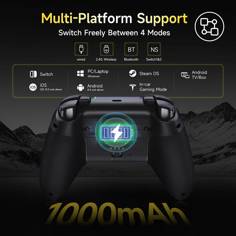 Controle Gamepad Sem Fio EasySMX X05 Pro, compatível com PC/Switch/Telefone/Steam/TV, com motores de vibração dupla e gatilhos de impulso