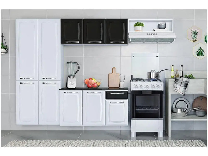 Cozinha Compacta Itatiaia Amanda Aço – 10 Portas e 1 Gaveta com Balcão