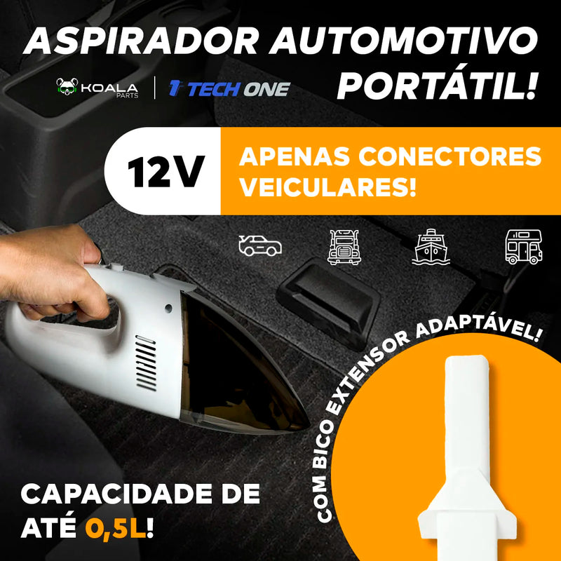 Aspirador de Pó Portátil Automotivo – 12V / 60W  Para Limpeza Manual de Pó e Pequenos Detritos