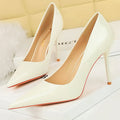 Scarpin Feminino BIGTREE em Couro Verniz Salto Alto Bico Fino para Festa e Casamento