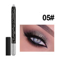 Lápis de Sombra Glitter Longa Duração 12 Cores Azul Marrom Preto Delineador Feminino
