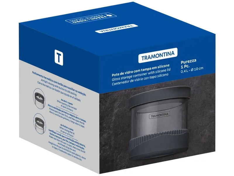 Panela de Vidro Tramontina com Tampa Redonda 0.4L