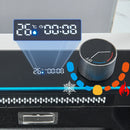 Pia de Cozinha em Aço Inoxidável com Torneira e Display Digital, Cubo Único Grande, Efeito Cascata Chuva, Sistema 5 Funções, Bacia para Louça