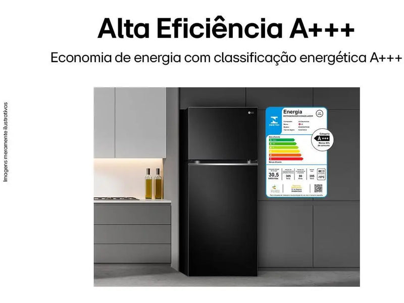 Geladeira/Refrigerador LG Frost Free Preto 395L - 220V