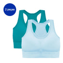 2 Peças Sutiã Esportivo Sem Costura Respirável Push Up Antichoque Feminino Top Cropped Sutiã Esportivo Roupa Íntima Esportiva