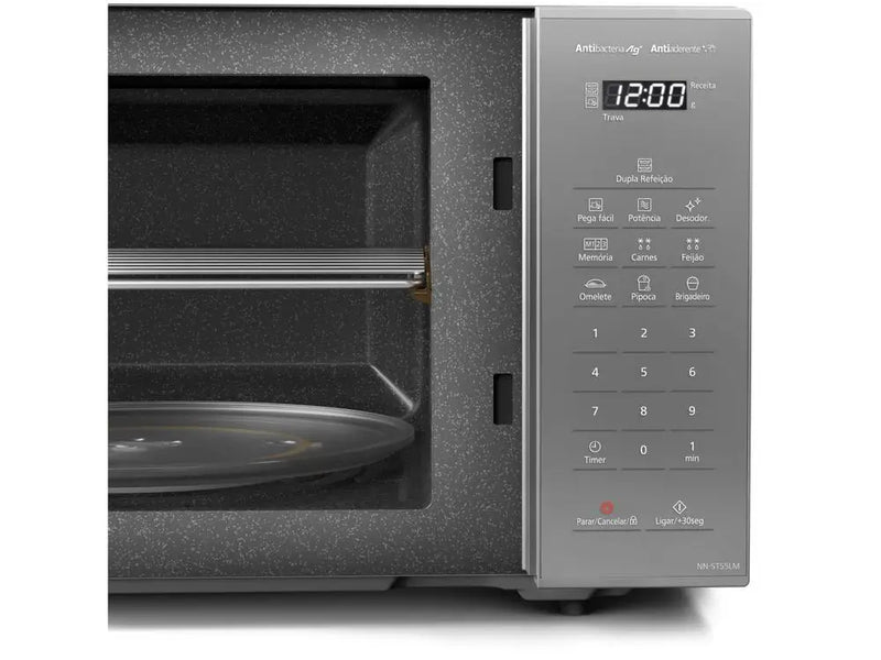 Micro-ondas Panasonic 27L NN-ST55LM Prata - 220V