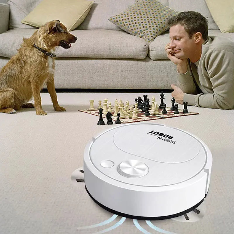 NOVO Aspirador Robô USB Varredor 3 em 1 Inteligente Sem Fio com Função de Passar Pano e Aspirar 1500Pa Limpeza Arrastando para Piso Casa e Escritório