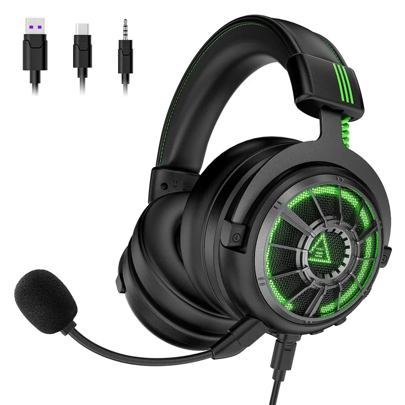 Headset Gamer EKSA E5000 Pro com Microfone – Fone com Som Surround 7.1 para PC, Headset com Fio