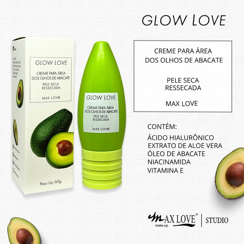 Kit Completo 5 Itens – Linha Glow Love Abacate, Max Love