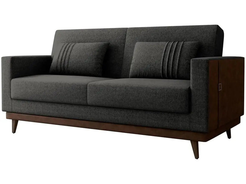 Sofá-Cama 3 Lugares Casal Reclinável Facto e Linho Matrix Esther