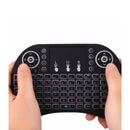 Mini teclado USB com LED e touchpad para smart TV, PC e PS3