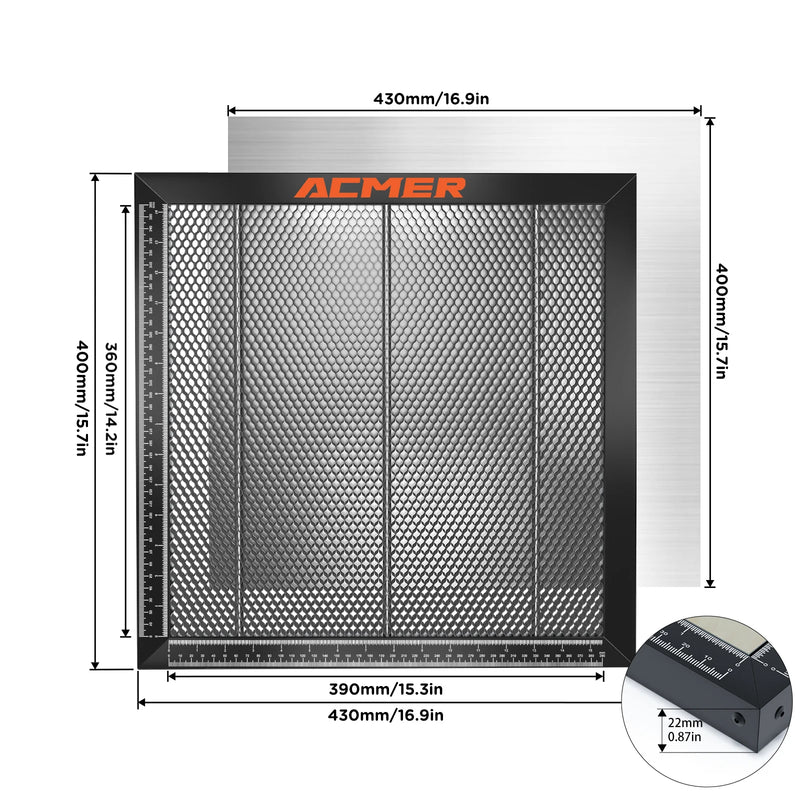 ACMER Cama de Colmeia Mesa de Trabalho Universal Proteção de Mesa Material de Fixação para Máquina de Gravação a Laser 400*400mm 500*500mm