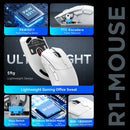 Mouse Sem Fio ATTACK SHARK R1 Leve 18000 DPI PAW3311 Modo Tríplice Bluetooth/2.4G/USB Mouse Gamer Macro para PC/Mac